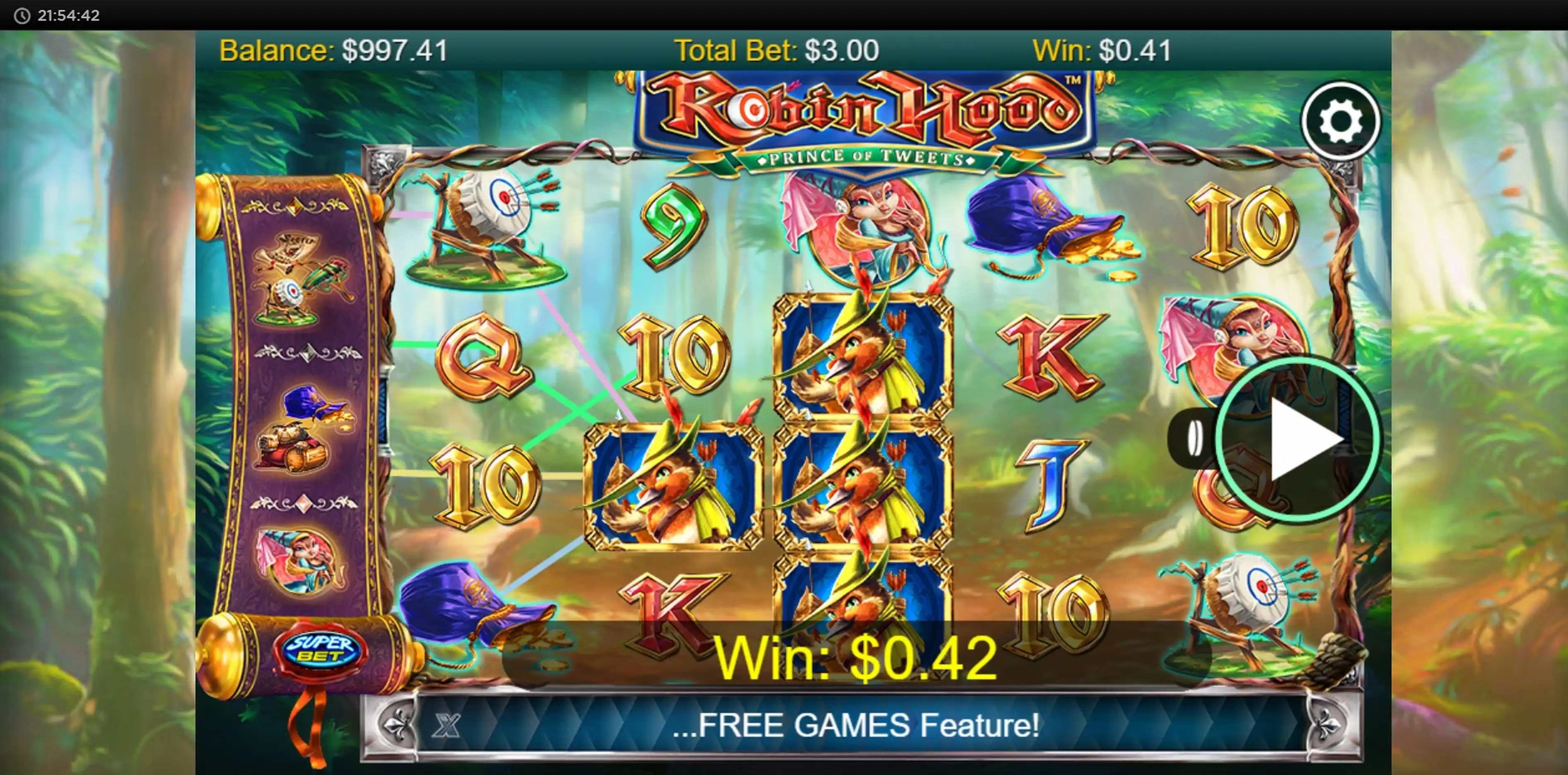 Win Money in Robin Hood - The Prince of Tweets Free Slot Game by NextGen Gaming