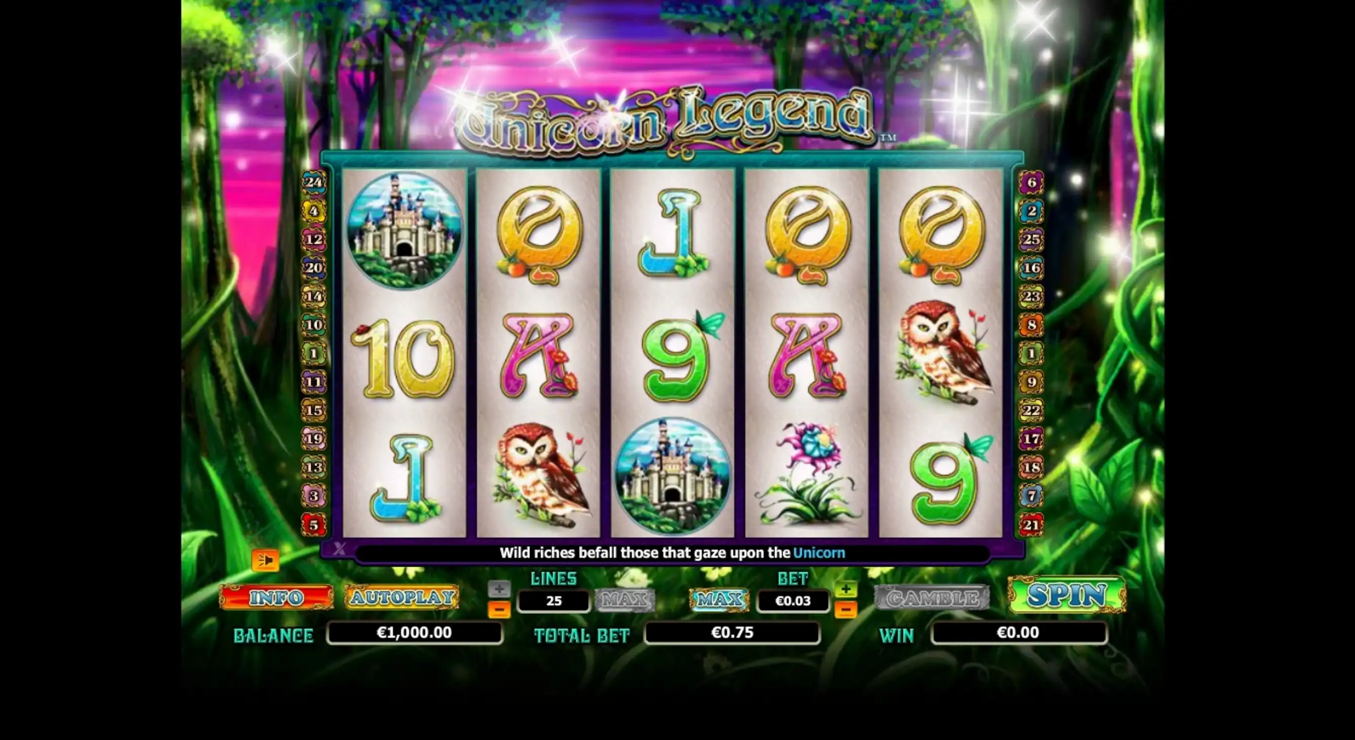 Reels in Unicorn Legend Slot Game by NextGen Gaming