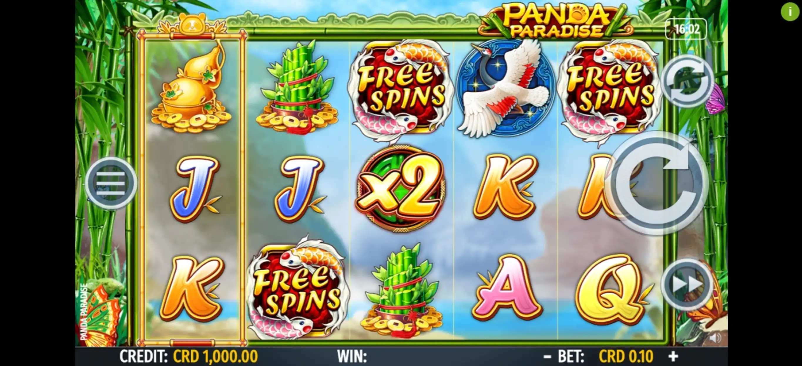 Reels in Panda Paradise Slot Game by Octavian Gaming