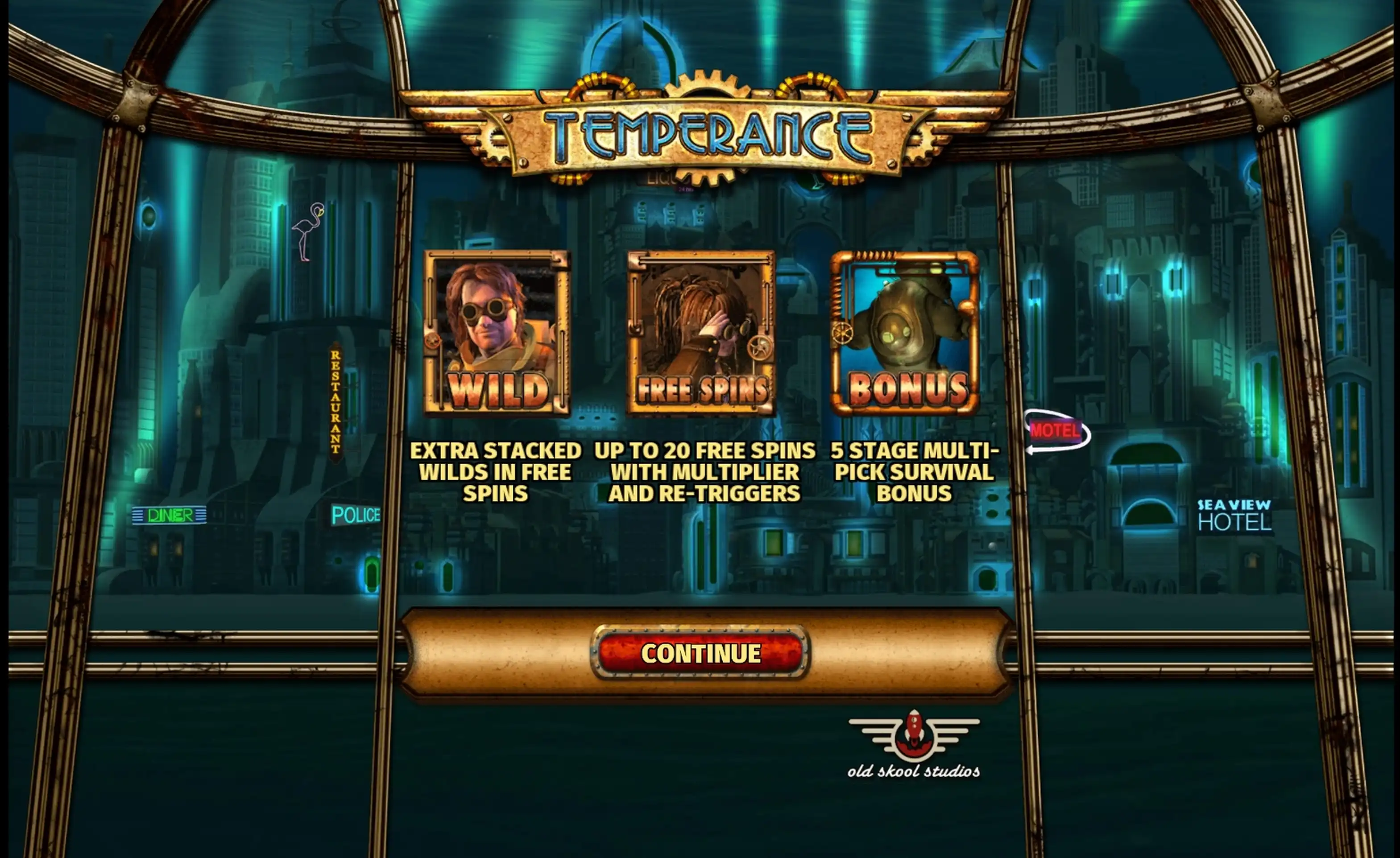 Play Temperance Free Casino Slot Game by Old Skool Studios