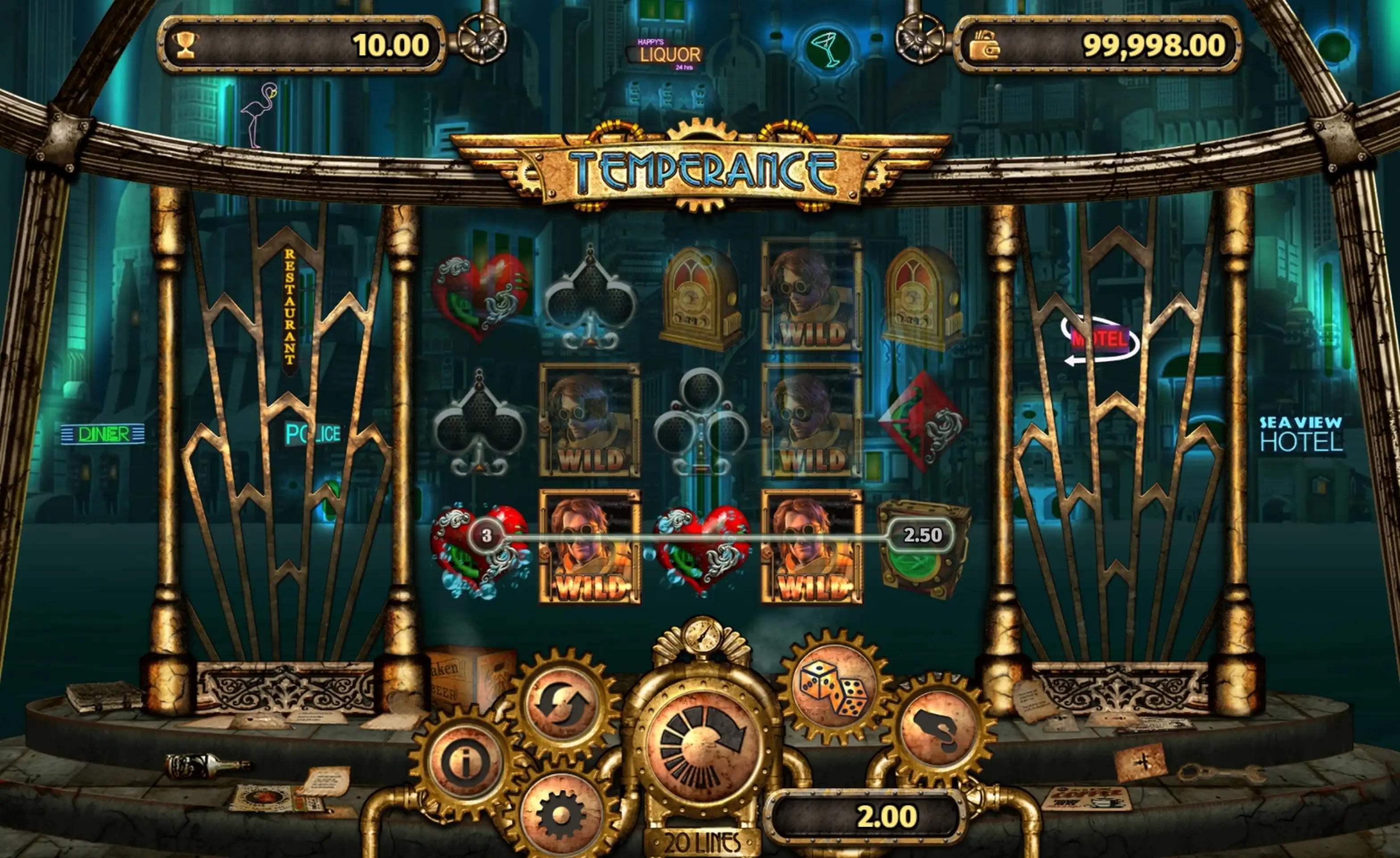 Win Money in Temperance Free Slot Game by Old Skool Studios