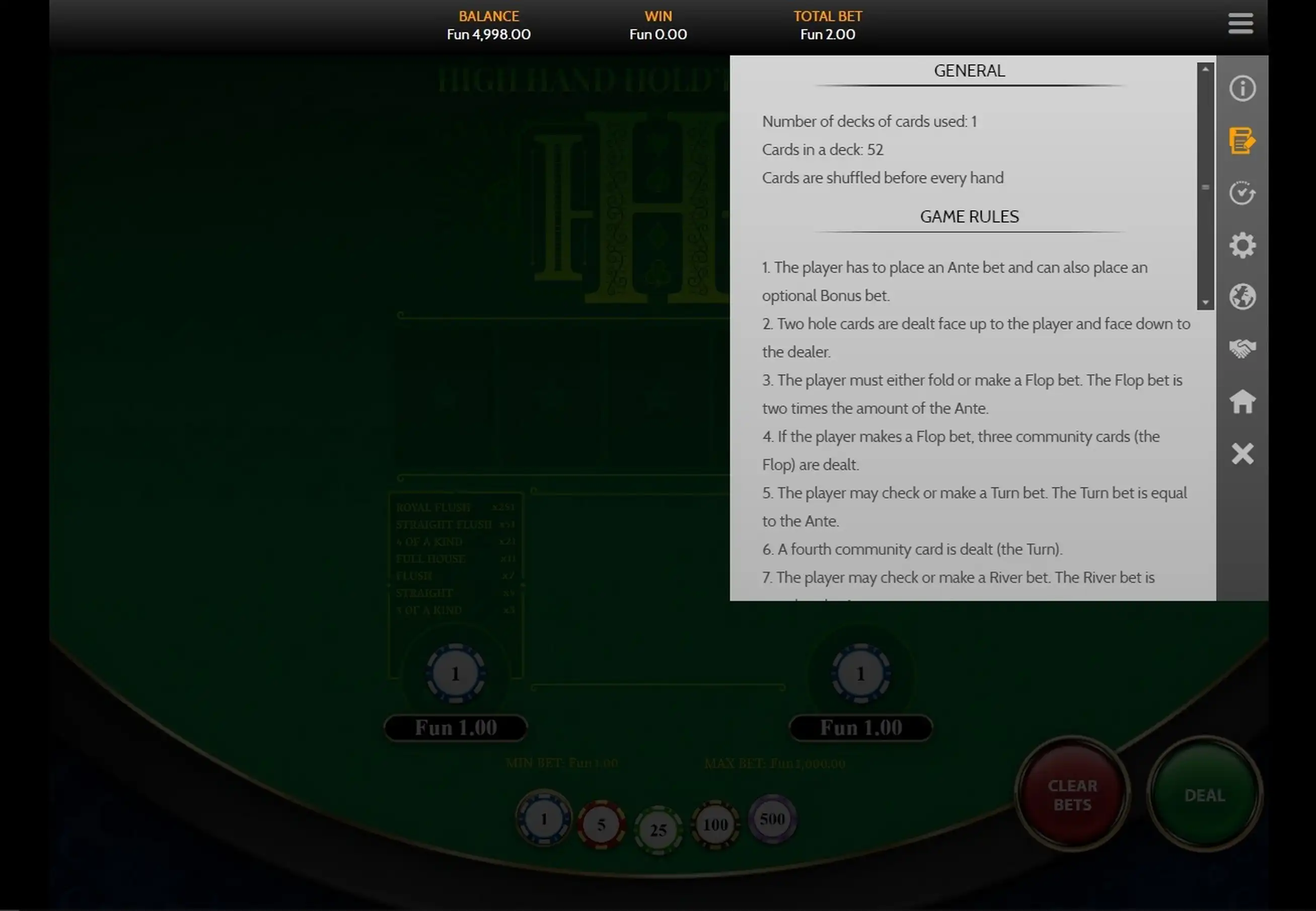 Info of High Hand Holdem Poker(OneTouch) Slot Game by OneTouch Games