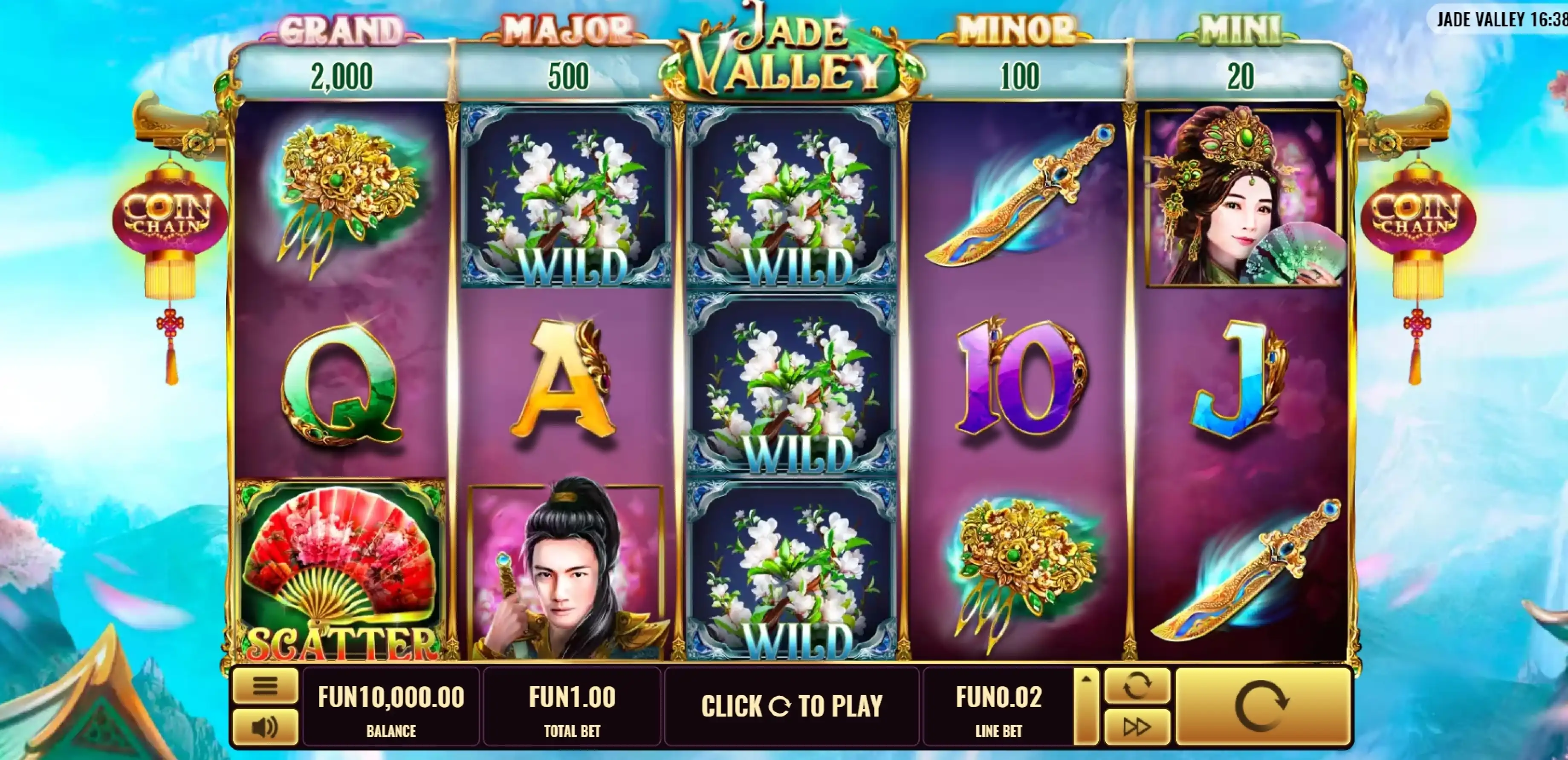 Reels in Jade Valley Slot Game by Platipus