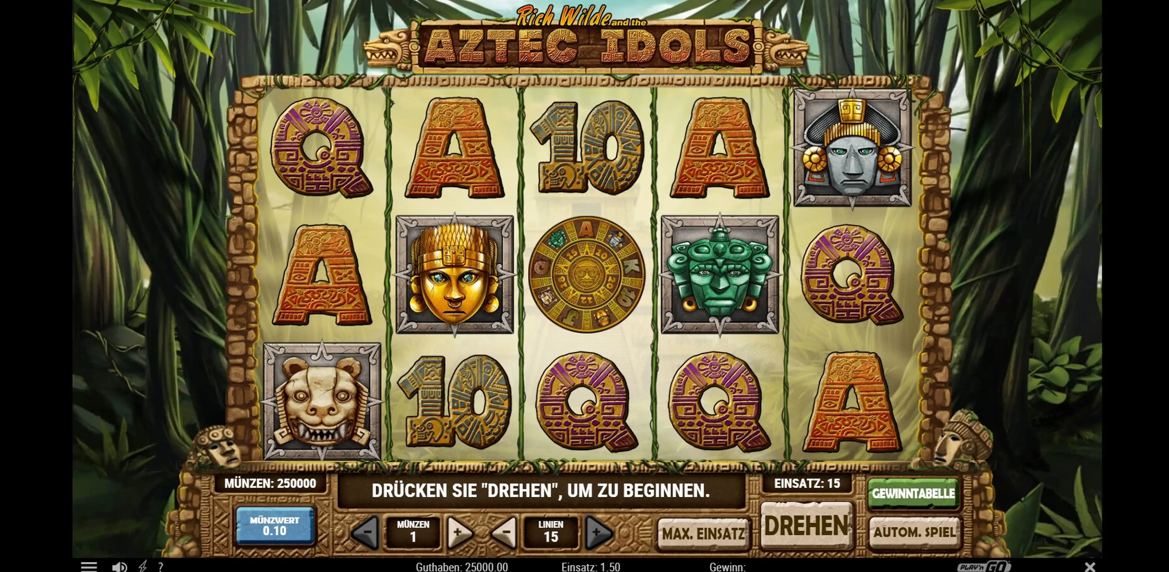 Reels in Aztec Idols Slot Game by Playn GO