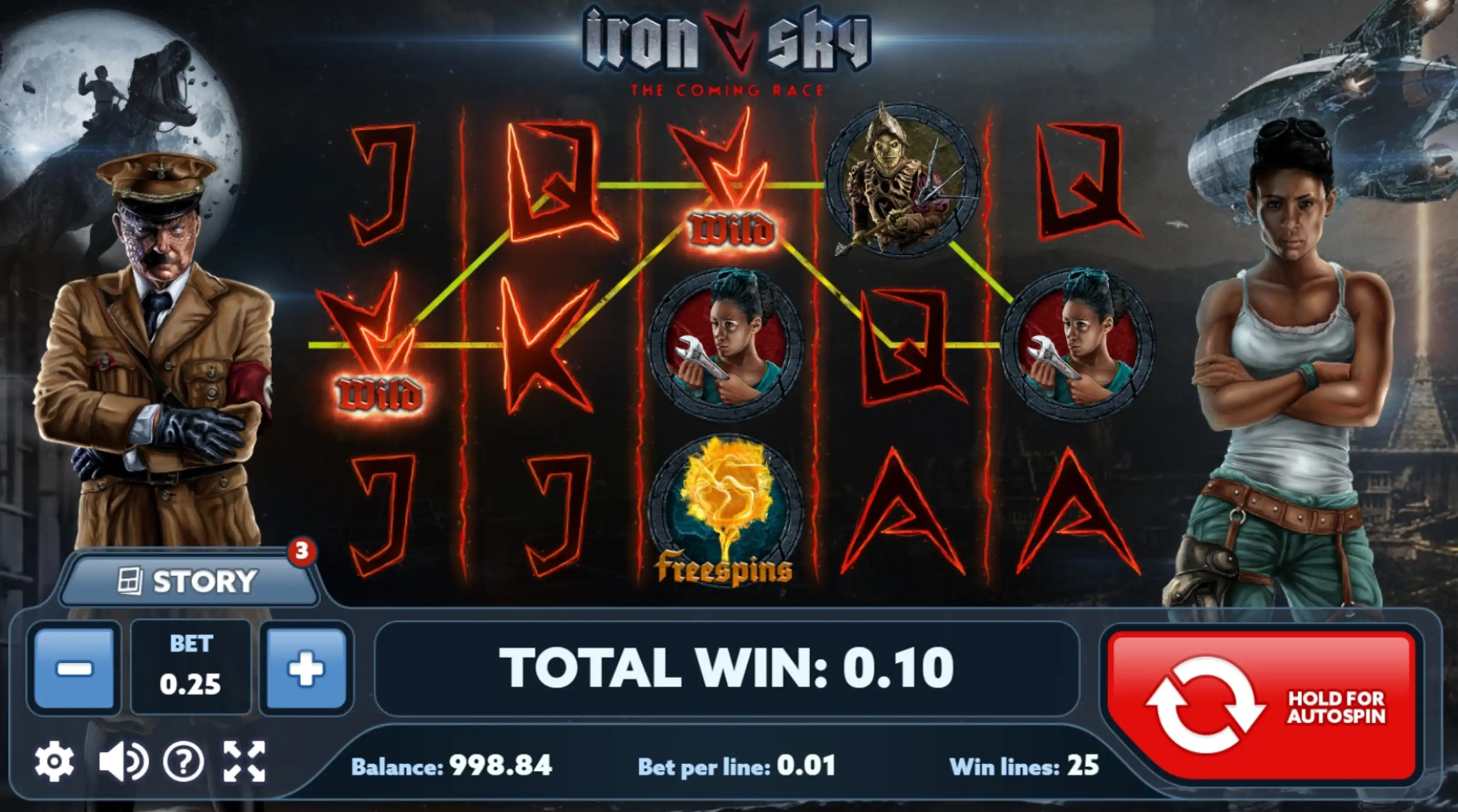 Win Money in Iron Sky Free Slot Game by PlayPearls