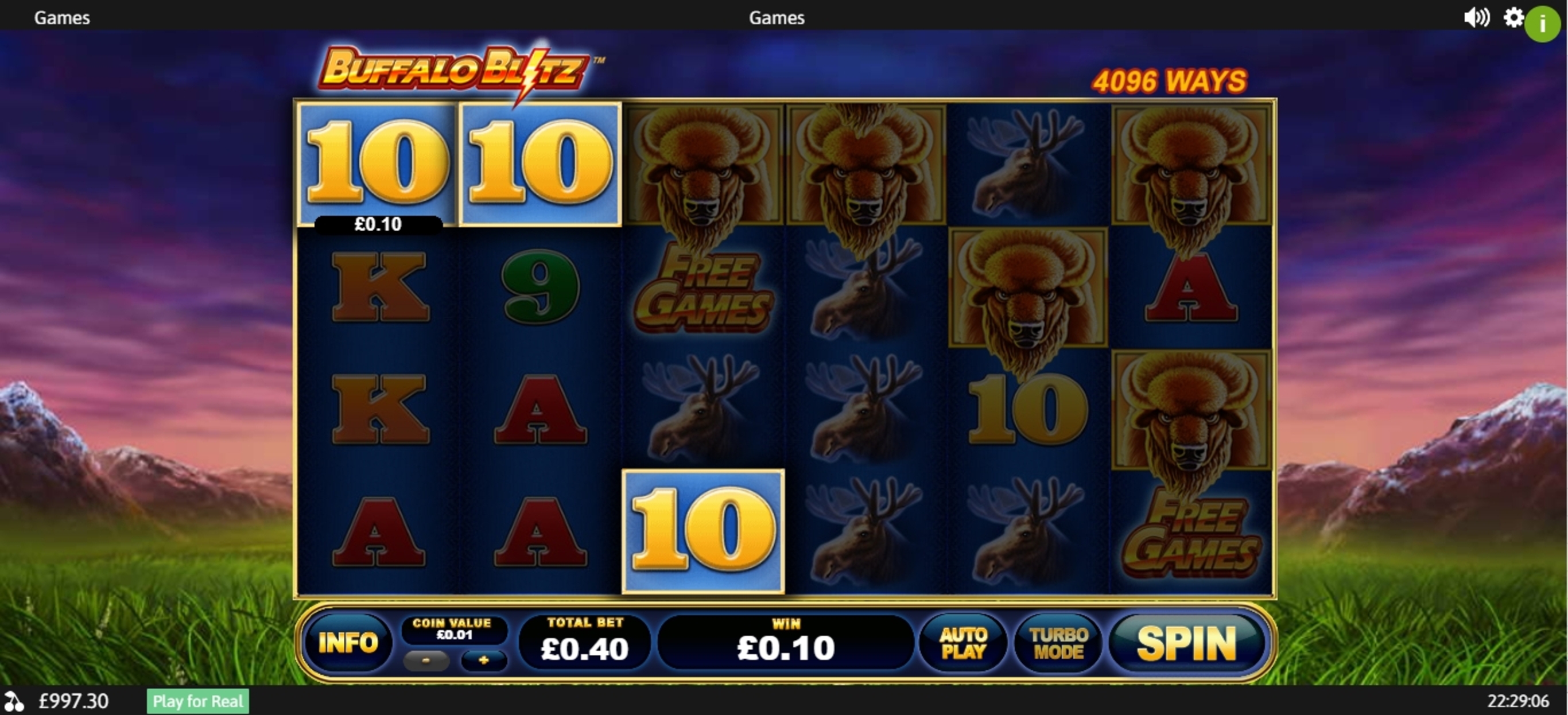 Win Money in Buffalo Blitz Free Slot Game by Playtech