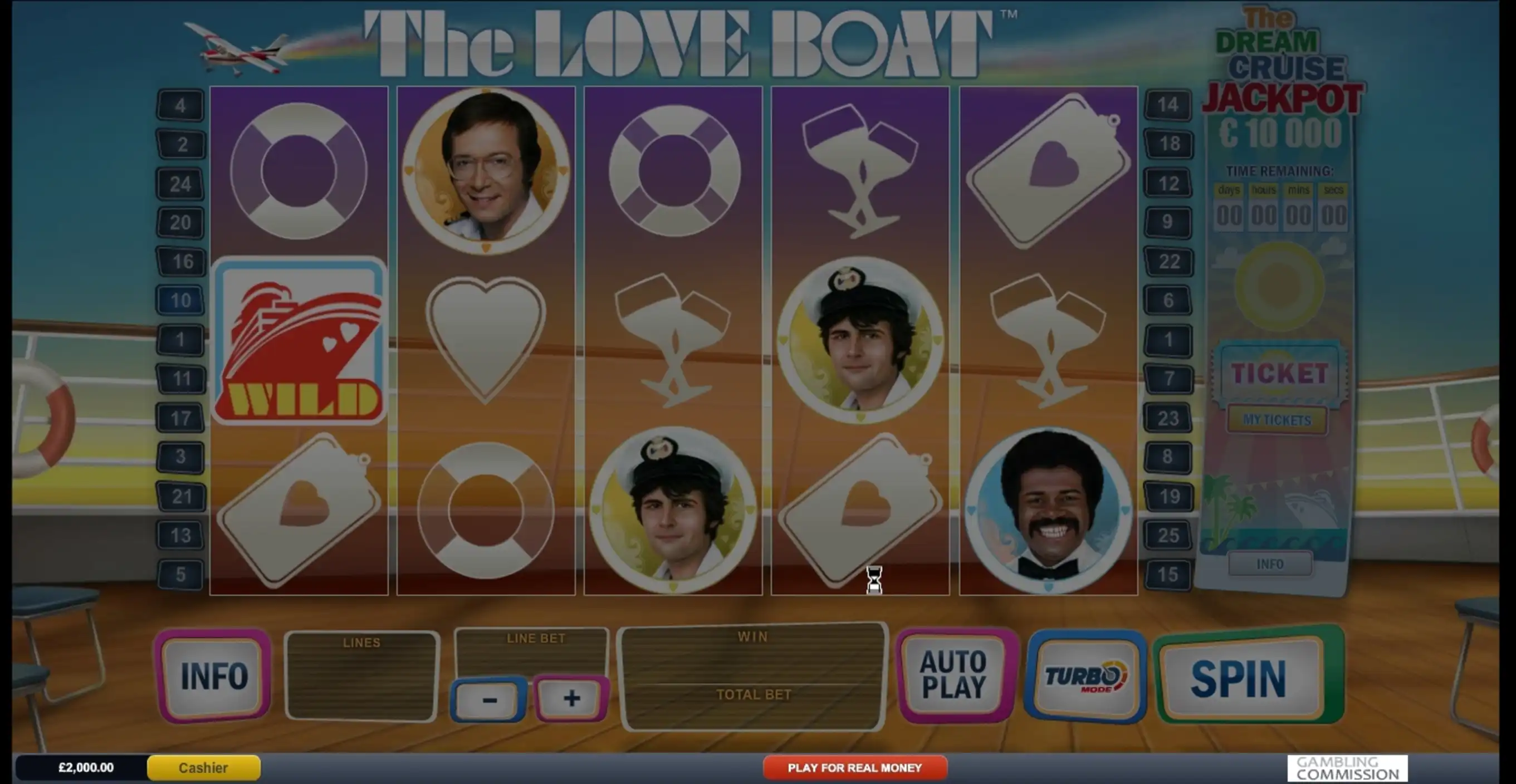 Reels in The Love Boat Slot Game by Playtech