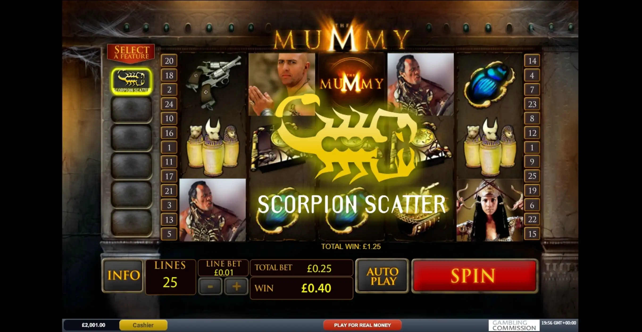 Win Money in The Mummy Free Slot Game by Playtech