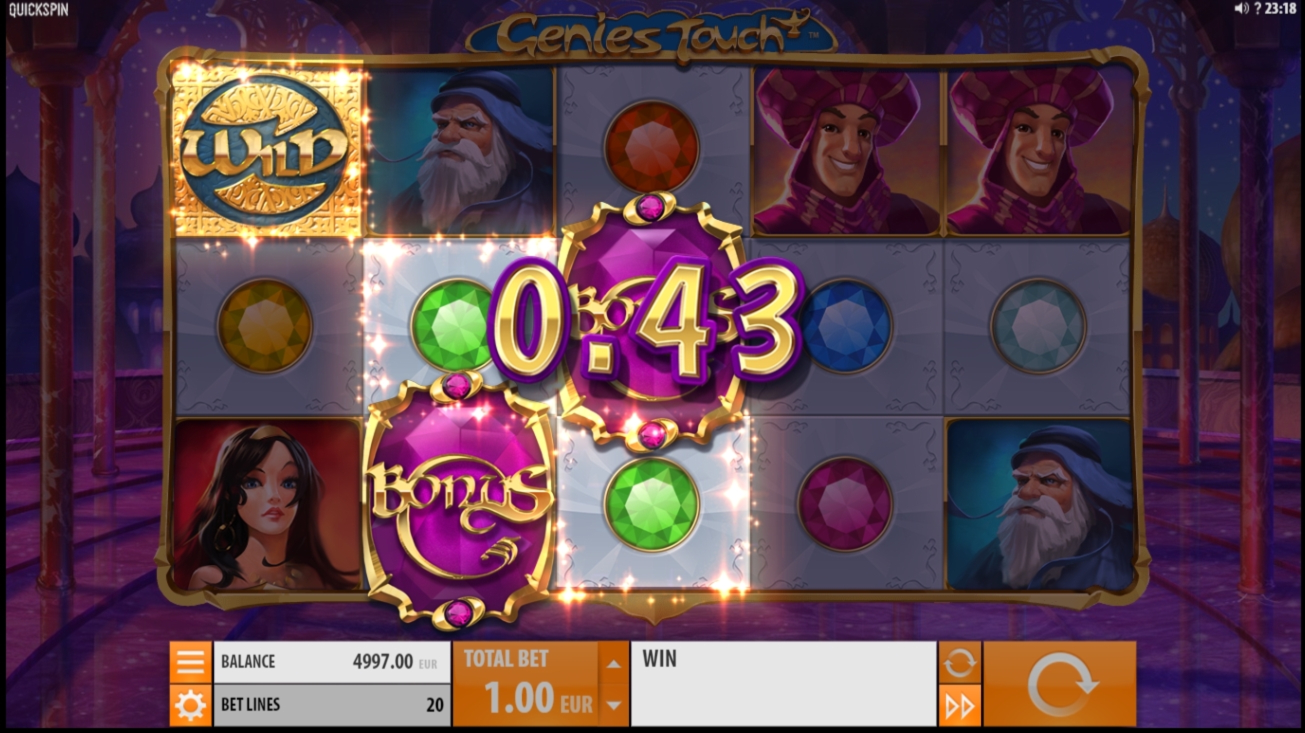 Win Money in Genies Touch Free Slot Game by Quickspin