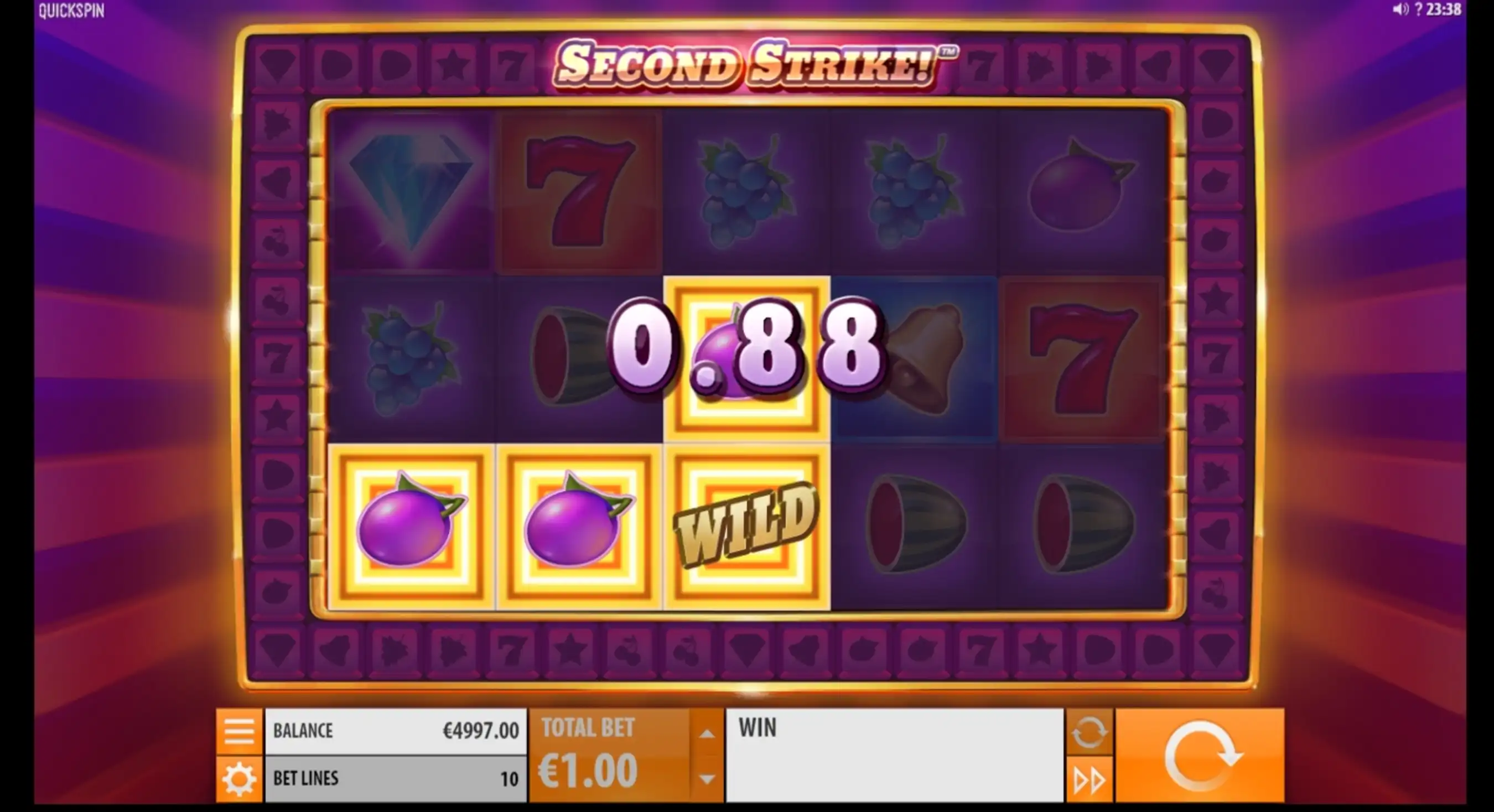 Win Money in Second Strike Free Slot Game by Quickspin