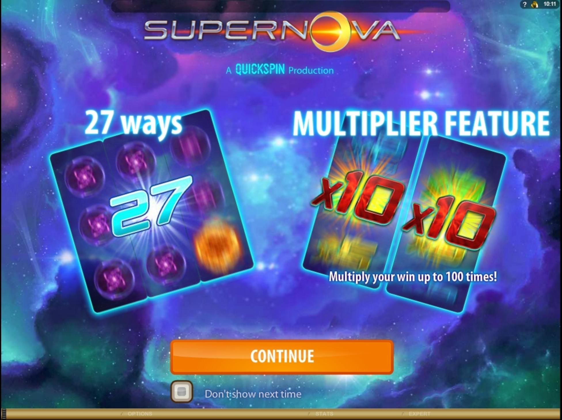 Play Supernova Free Casino Slot Game by Quickspin