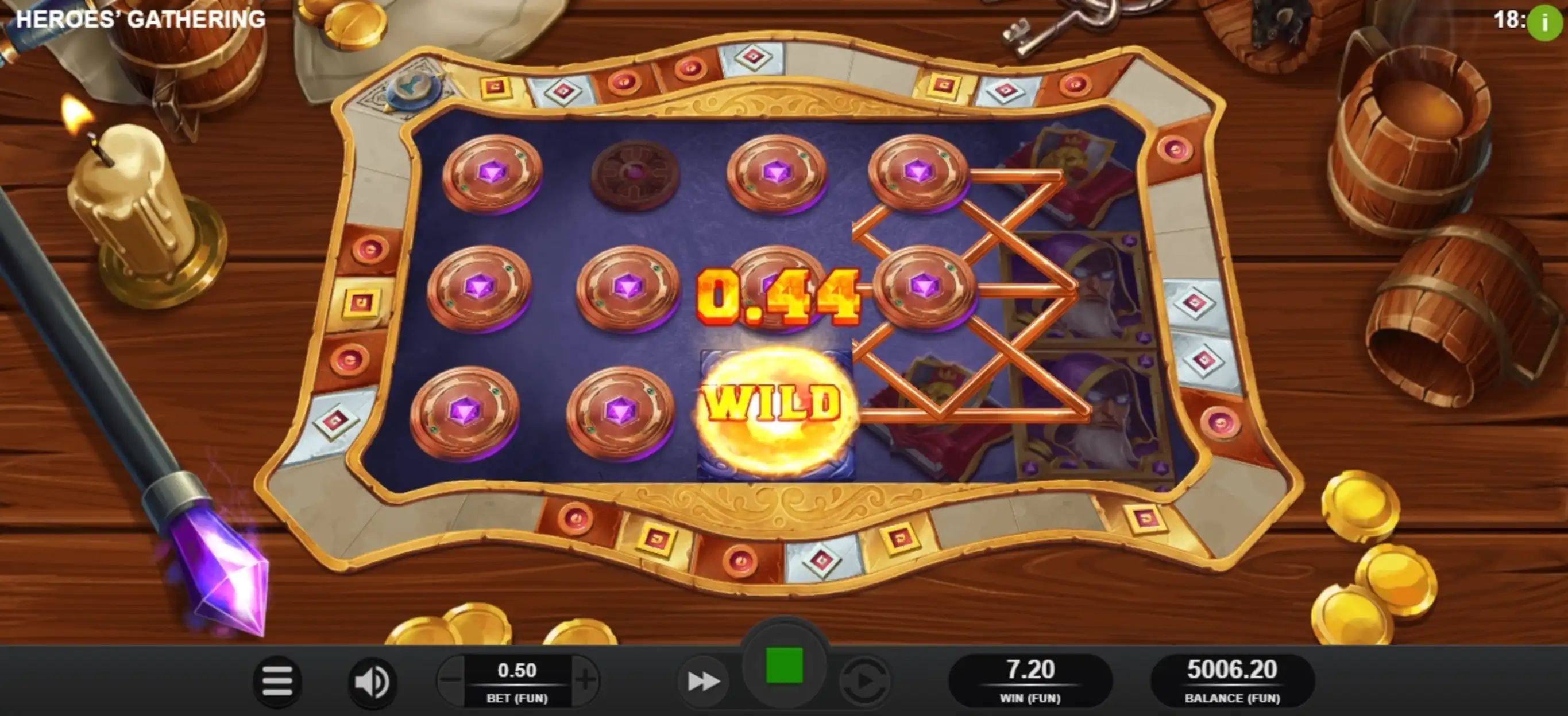 Win Money in Heroes Gathering Free Slot Game by Relax Gaming