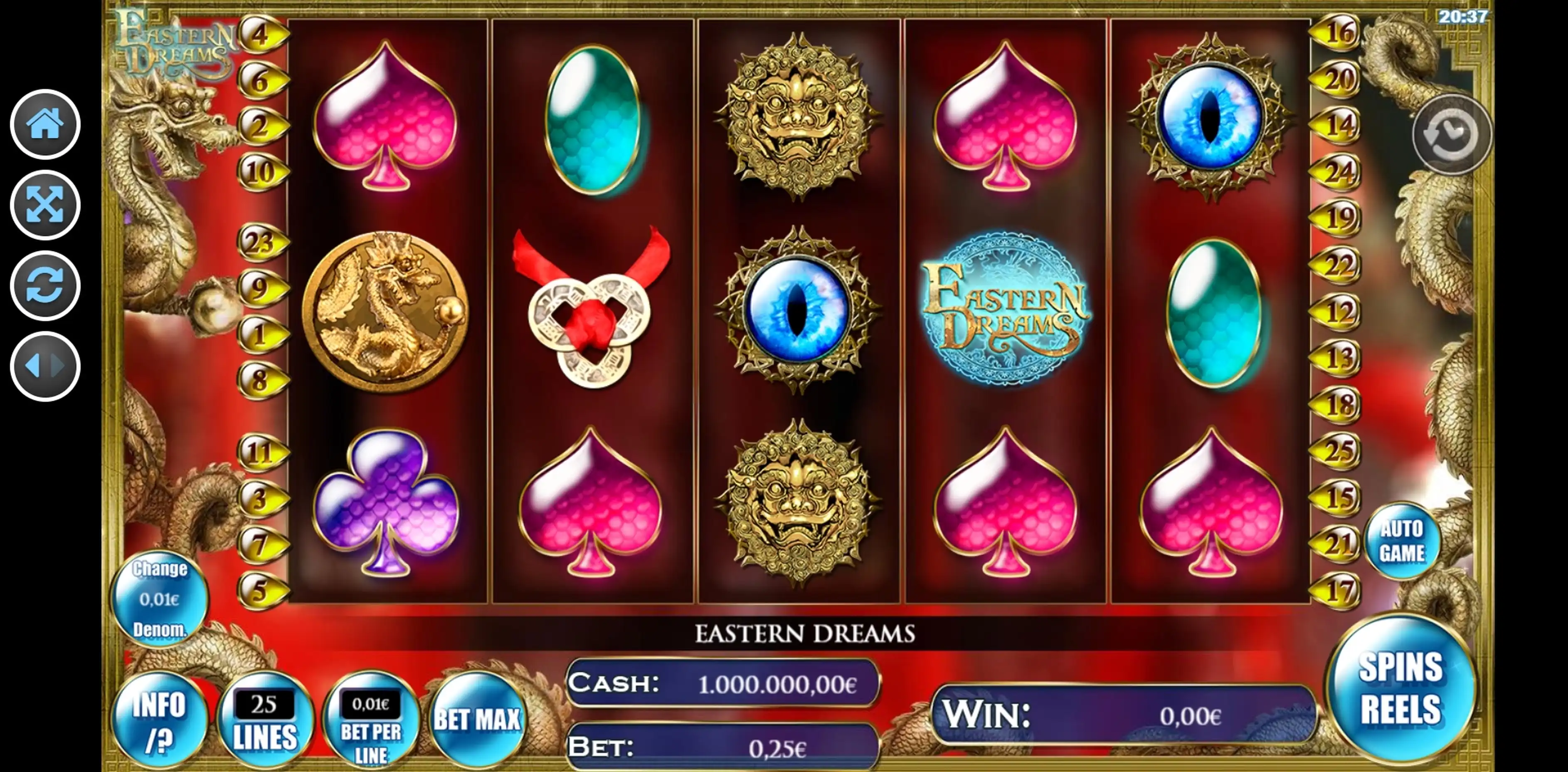 Reels in Eastern Dreams Slot Game by R. Franco