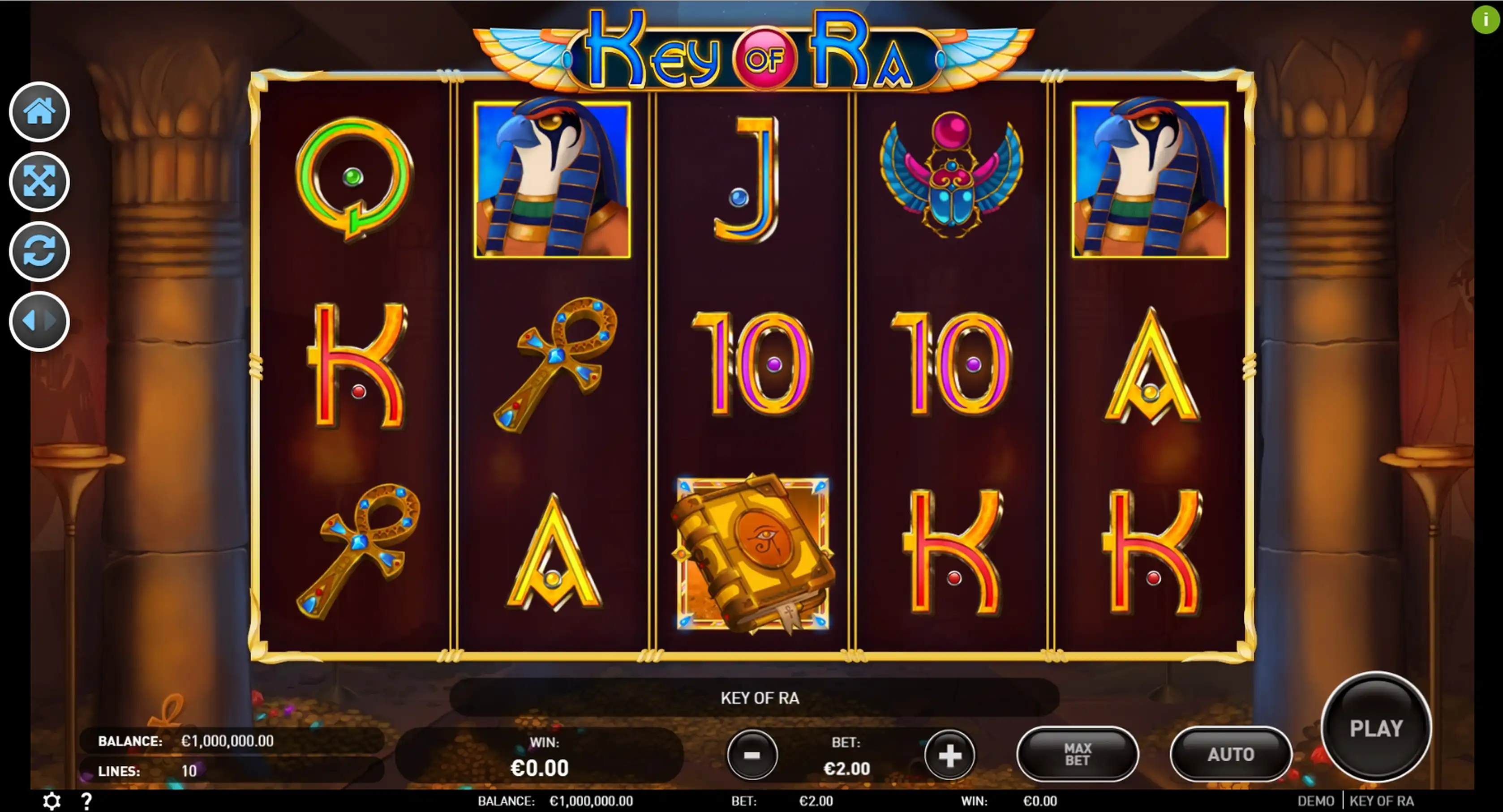 Reels in Key of Ra Slot Game by R. Franco