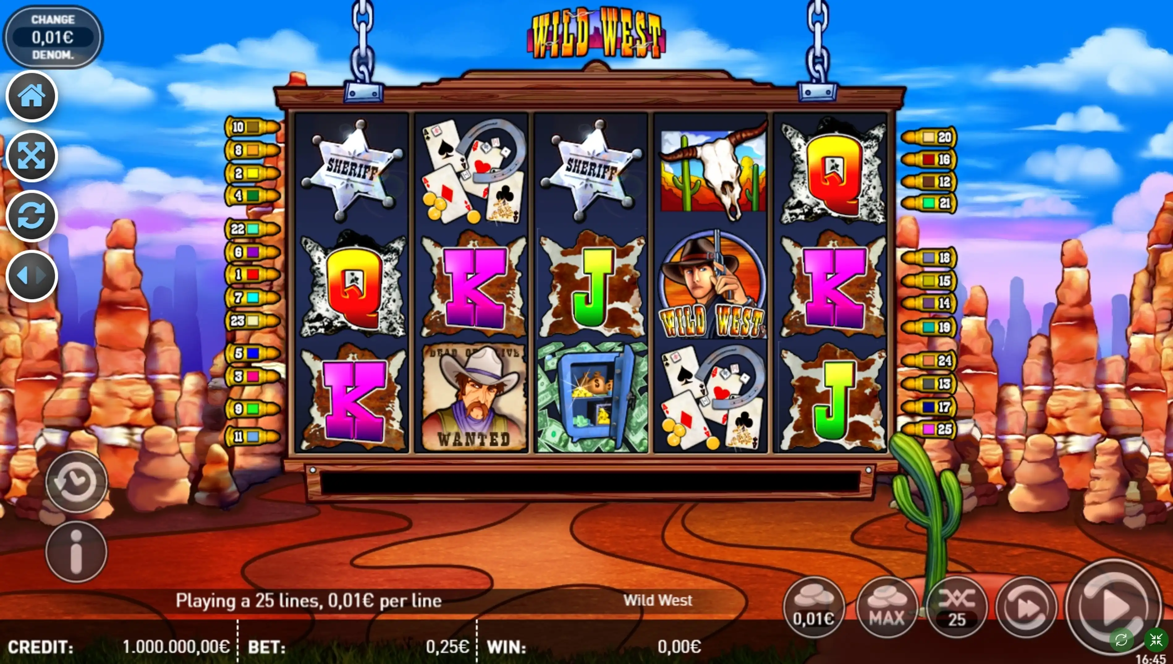 Reels in Wild West Slot Game by R. Franco