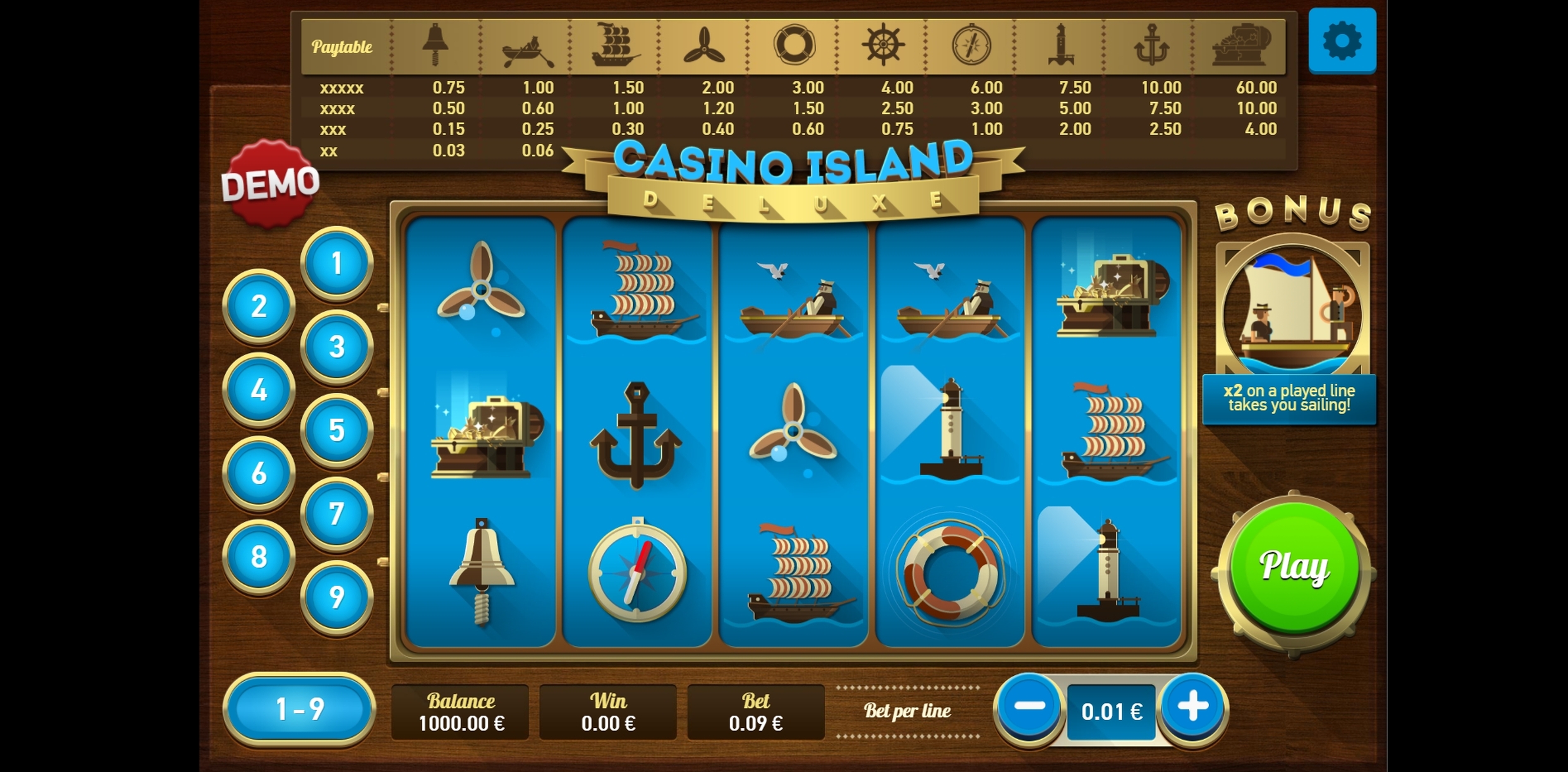 Reels in Casino Island Deluxe Slot Game by PAF