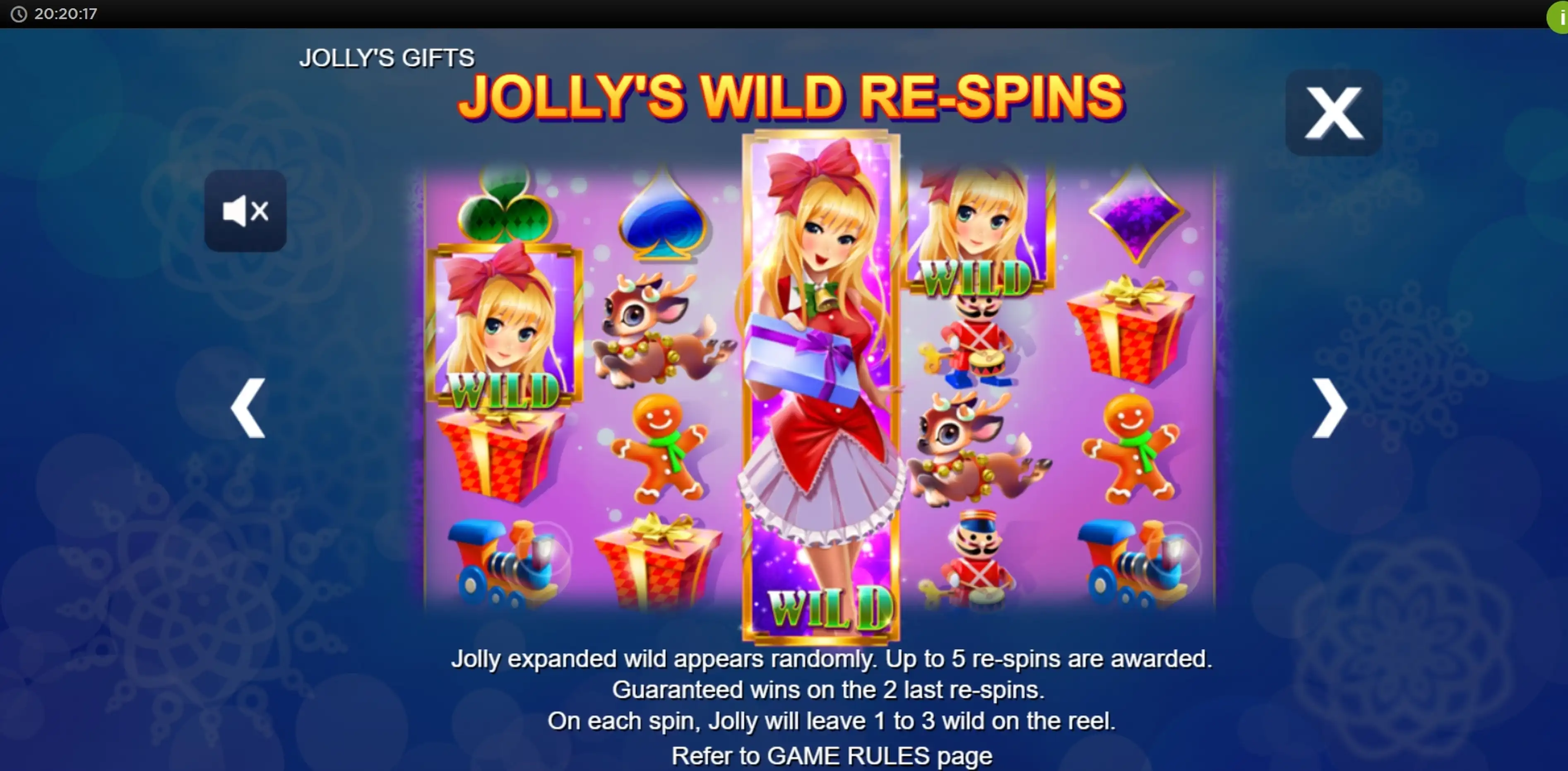 Info of Jolly's Gifts Slot Game by Side City Studios