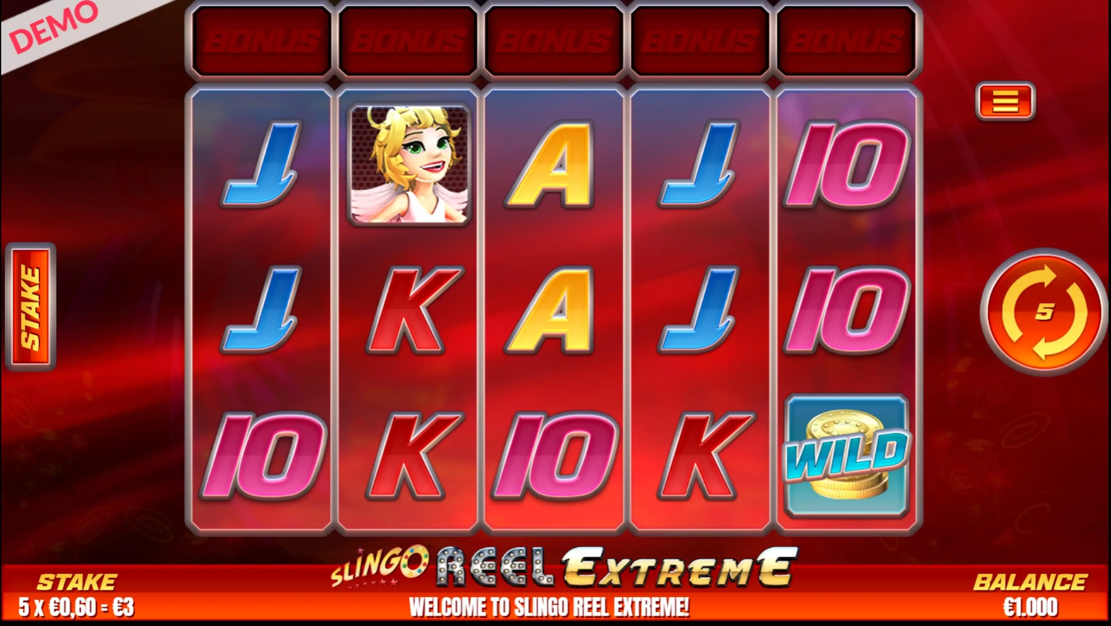 Reels in Slingo Reel Extreme Slot Game by Slingo