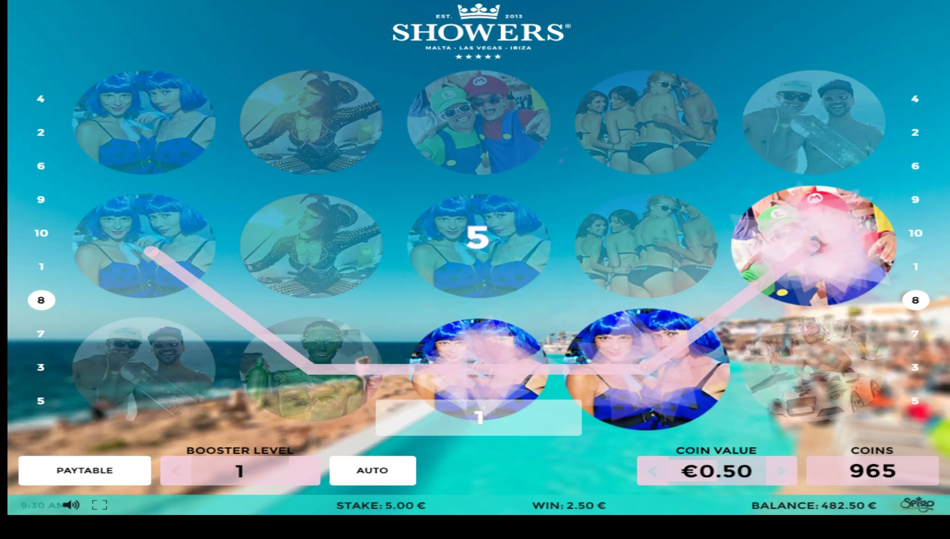 Win Money in Showers Free Slot Game by Spigo