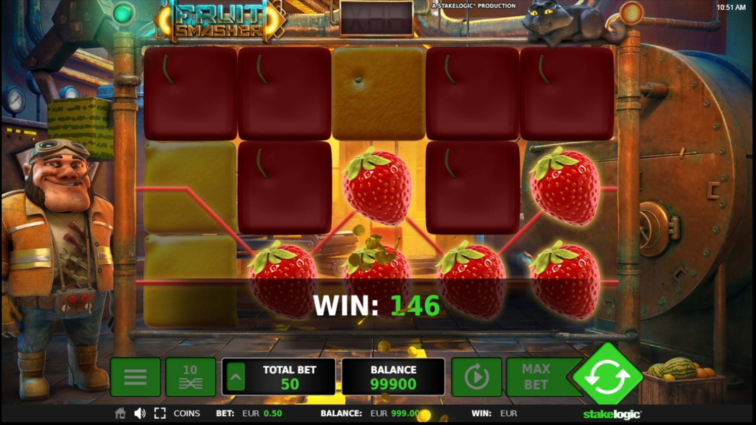 Win Money in Fruit Smasher Free Slot Game by Stakelogic