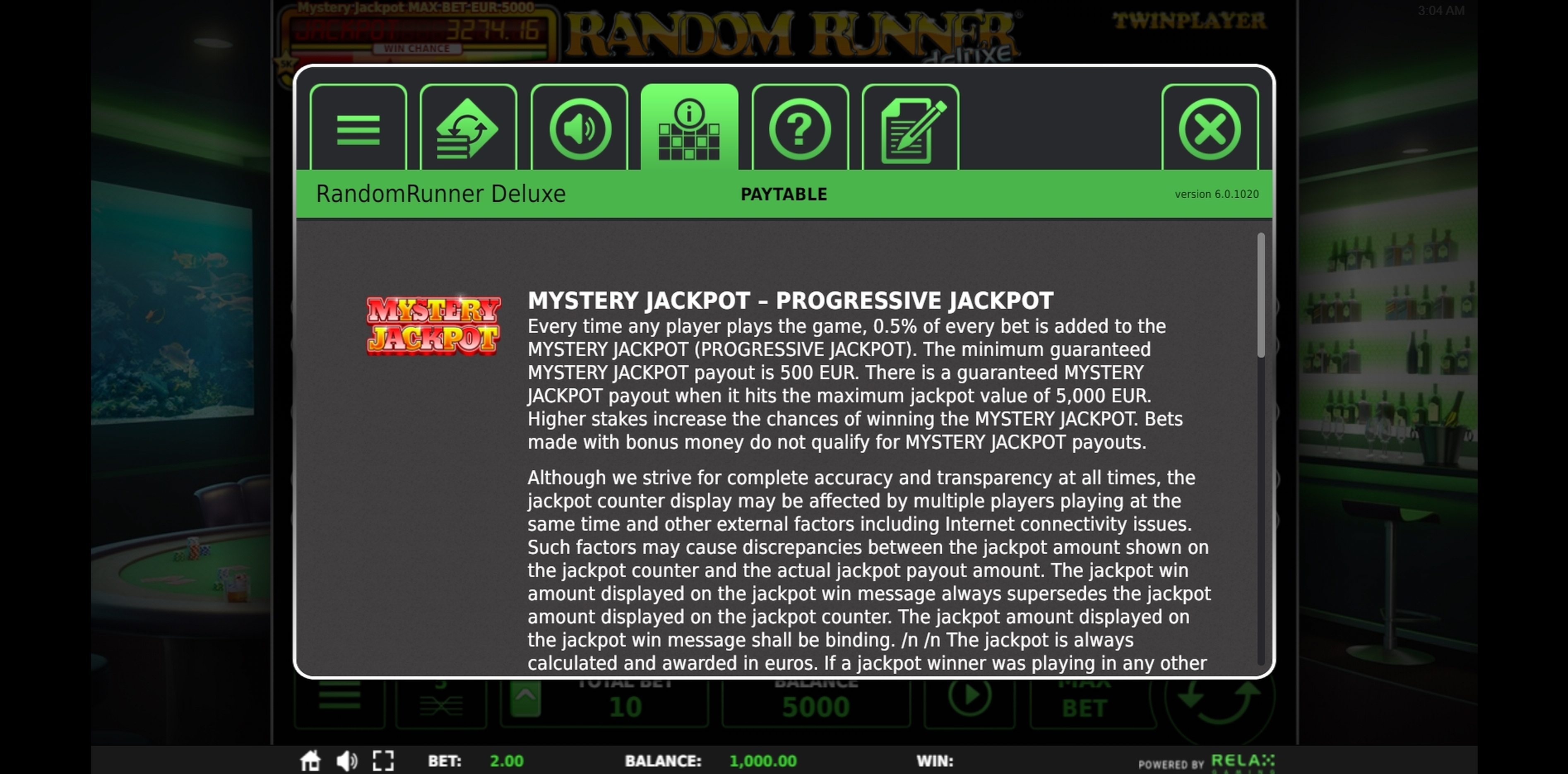 Info of Random Runner Slot Game by Stakelogic