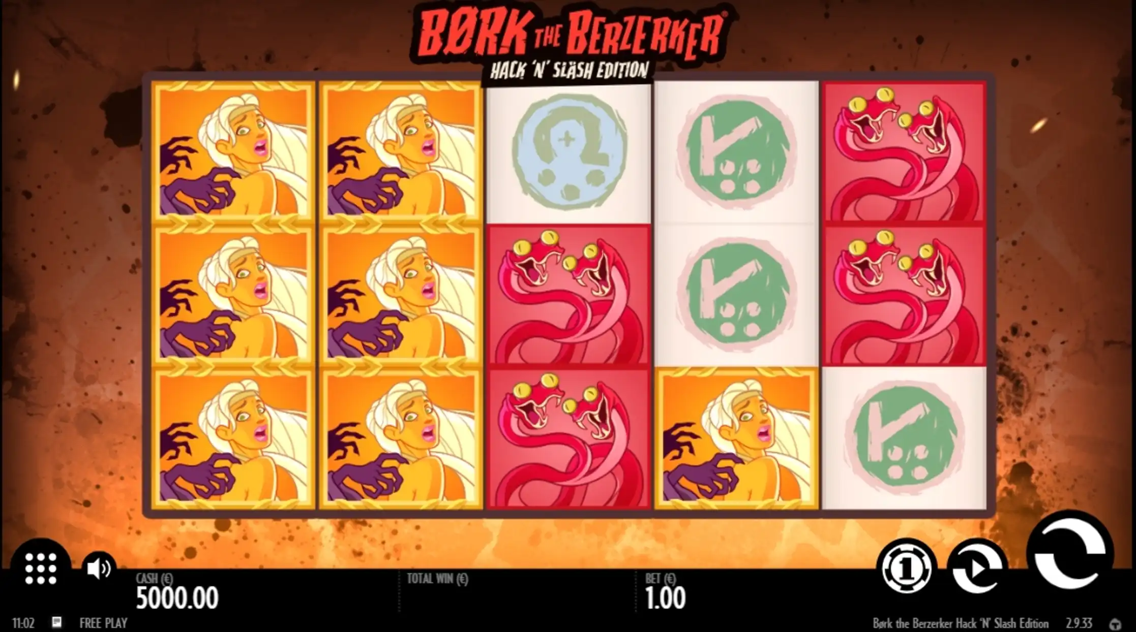 Reels in Børk The Berzerker Slot Game by Thunderkick