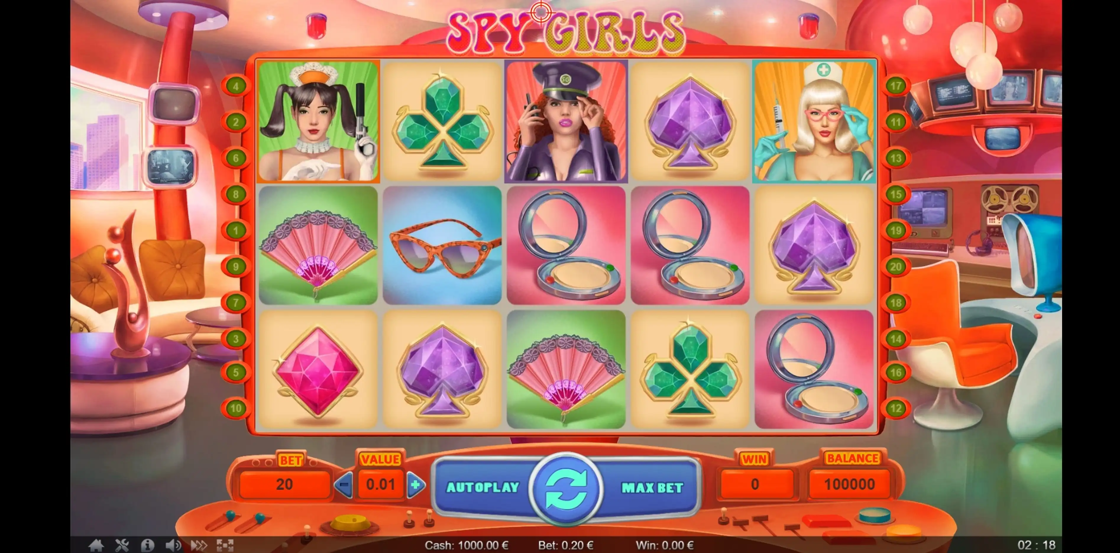 Reels in Spy Girls Slot Game by Thunderspin