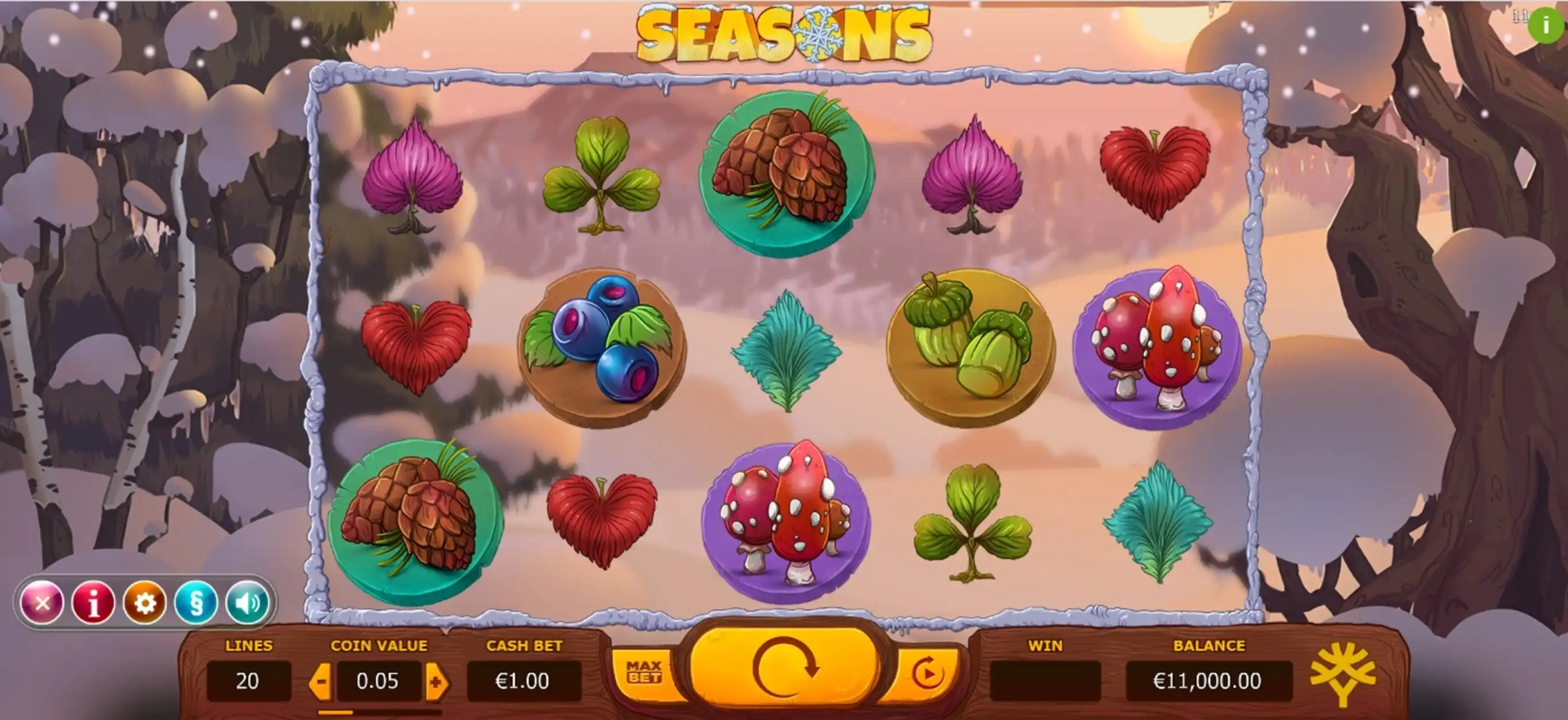 Reels in Seasons Slot Game by Yggdrasil Gaming