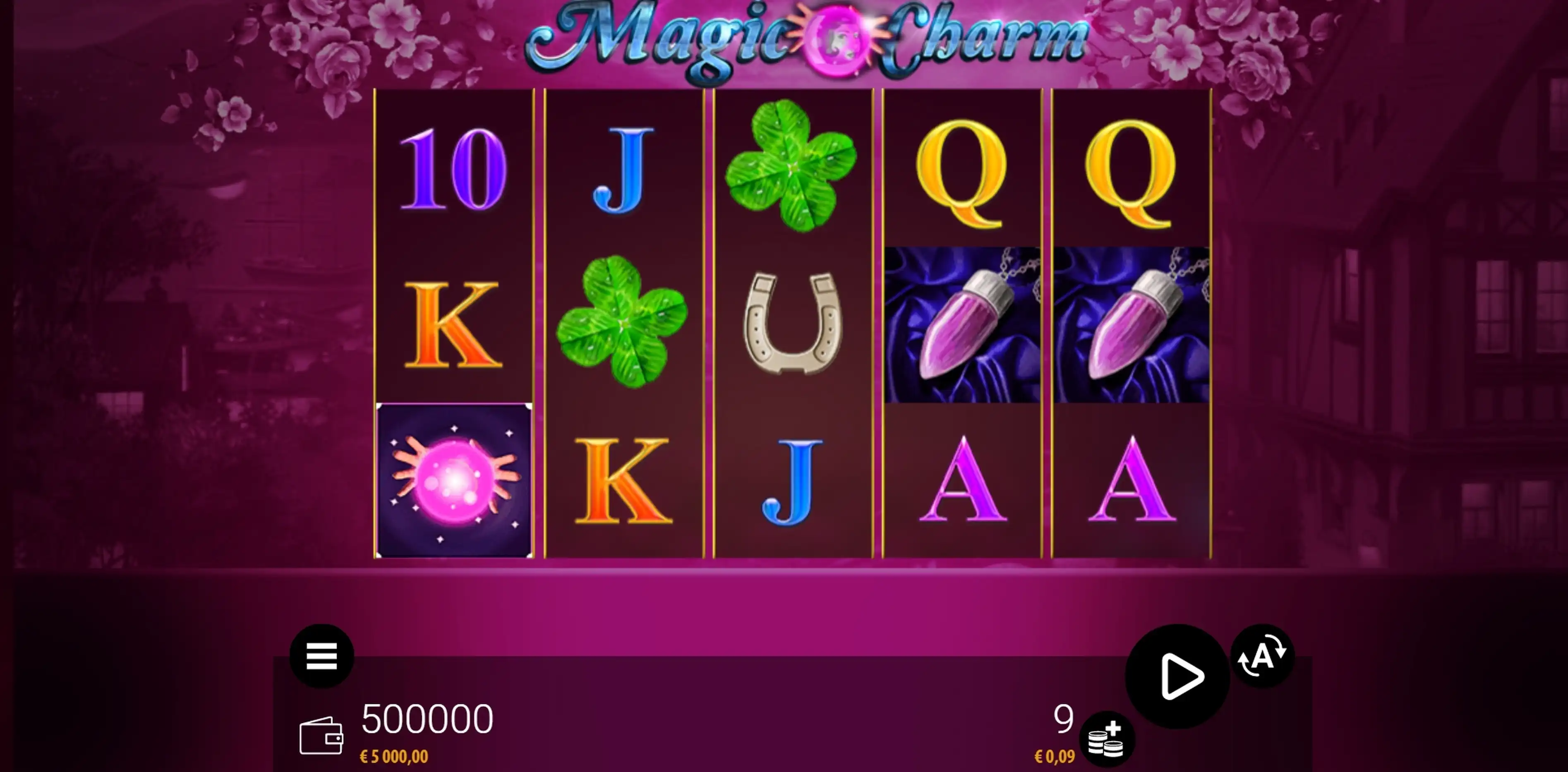 Reels in Magic Charm Slot Game by ZEUS PLAY